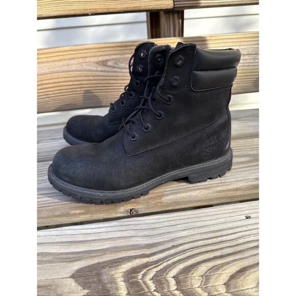 Timberland Waterville 6-Inch Double Collar Black Women's Boot  MSRP $139 sz 8 - Picture 6 of 8